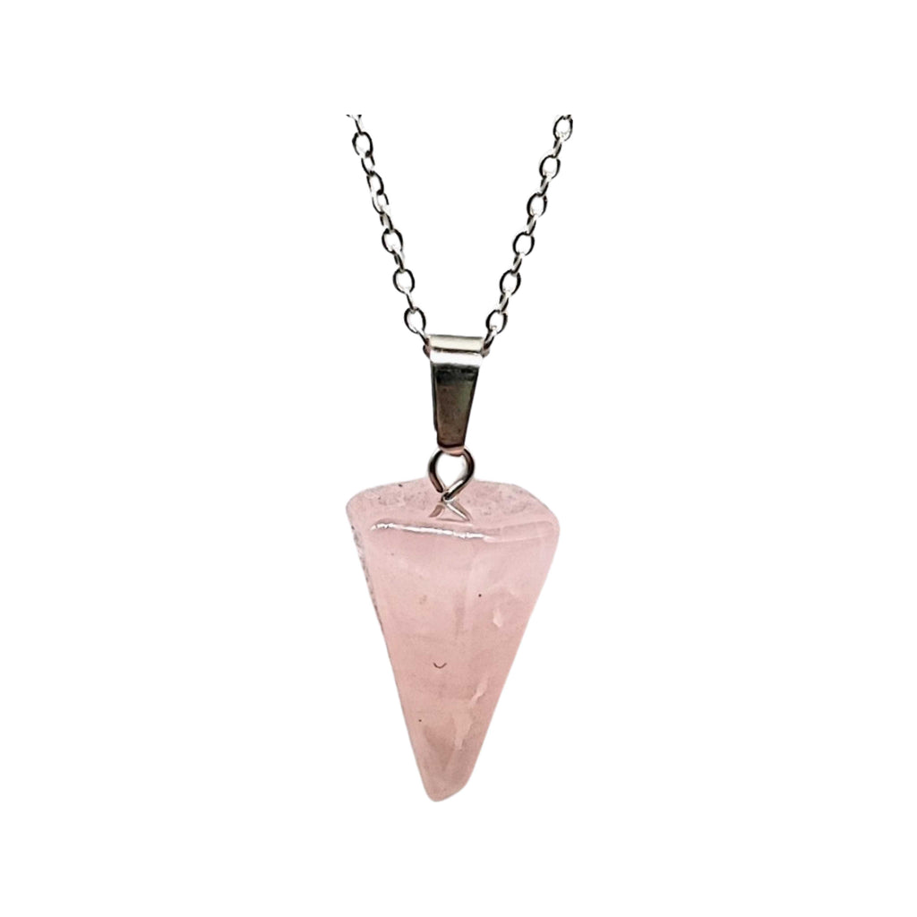 Necklace - Mini Cone - Rose Quartz