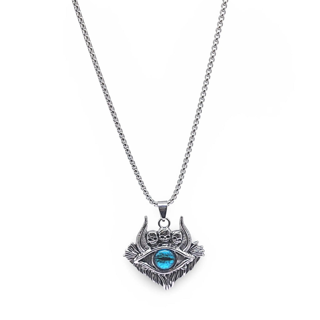Necklace -Azure Skull Dragon Eye