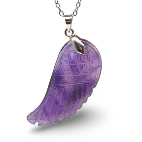 Necklace - Gemstone - Angel Wings - Amethyst