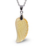Necklace -Gemstone -Angel Wings -Citrine