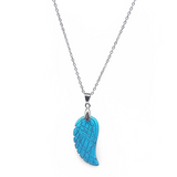 Necklace -Gemstone -Angel Wings -Turquoise