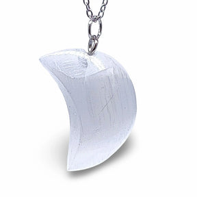Necklace -Half-Moon Shaped -Selenite