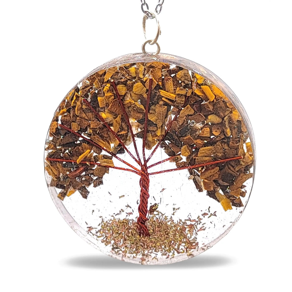 Necklace -Orgonite -Tiger Eye Tree of Life