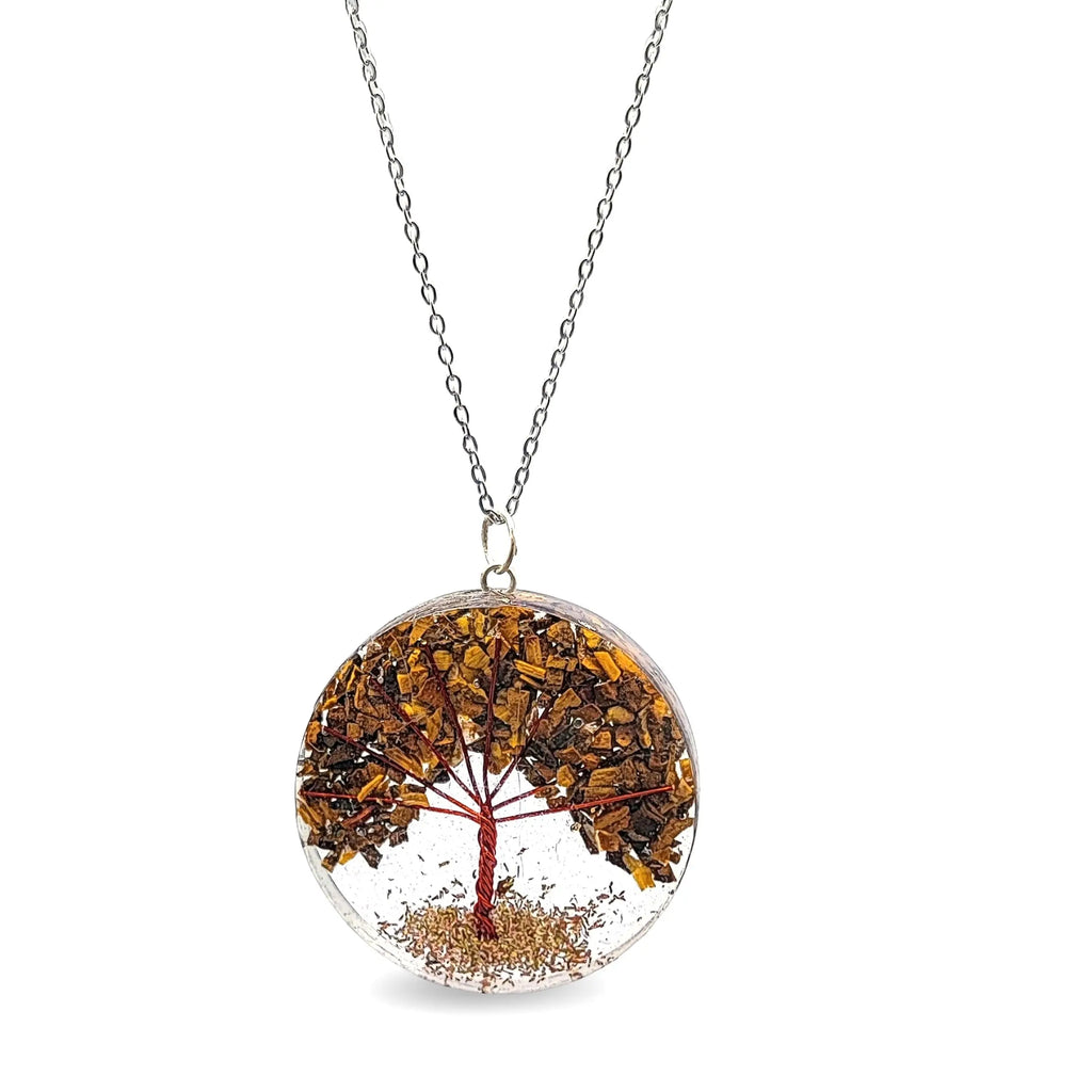 Necklace -Orgonite -Tiger Eye Tree of Life