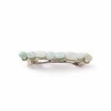 Hair Acessories - Iron Hair Barrette with Natural Gemstone Beads Amazonite