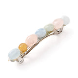 Hair Acessories - Iron Hair Barrette with Natural Gemstone Beads