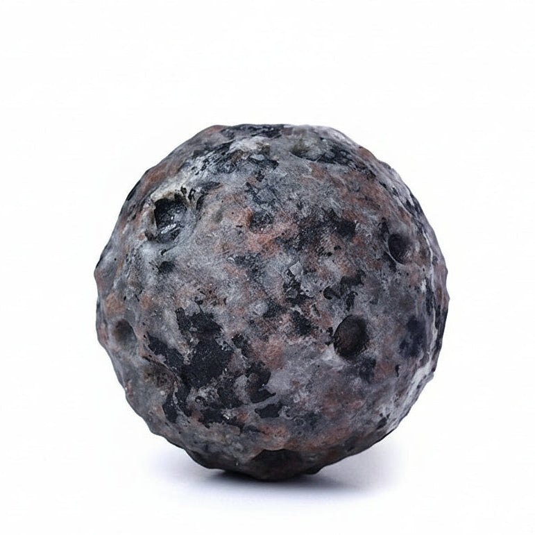 Sphere - Natural Syenite Crystal - Sculpture - Moon Meteorite