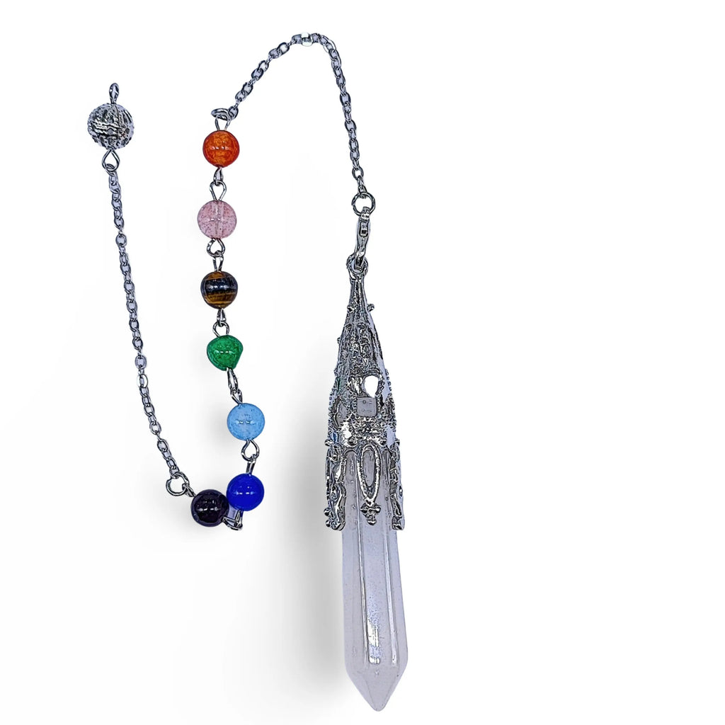 Pendulum Gift Set -Tree of Life Pendulum Board with Natural Rose Quartz Gemstone Pendulum