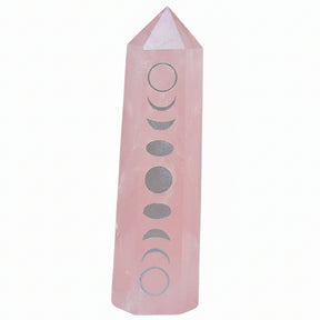 Obelisk - Rose Quartz - Moon Phase