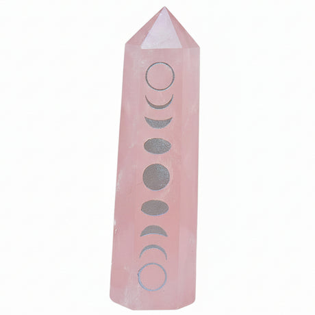 Obelisk - Rose Quartz - Moon Phase