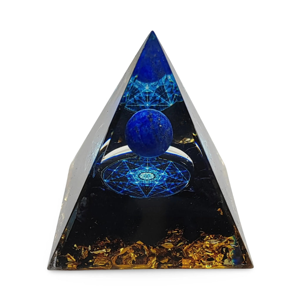 Pyramid -Tourmaline with Lapis Lazuli Moon