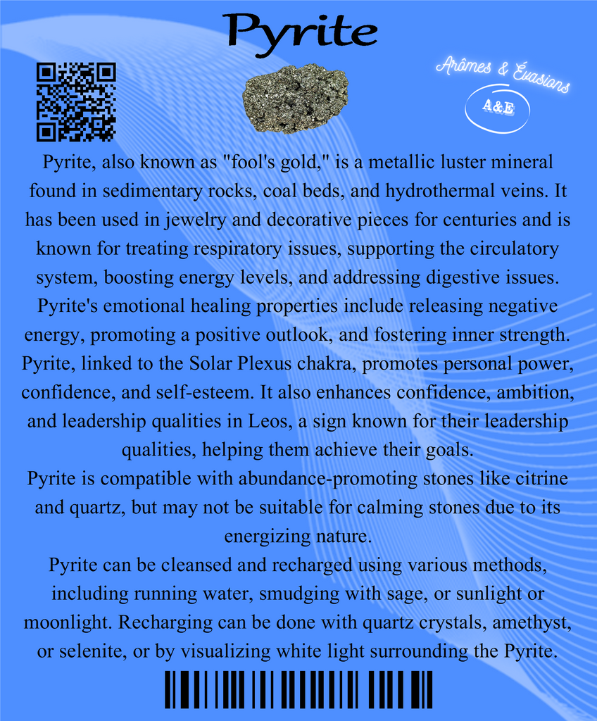 Descriptive Cards - Precious Stones & Crystals - Pyrite