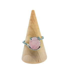 Ring - Rose Quartz - Multi Shape Choice - Size 6-10 Rond - Oval