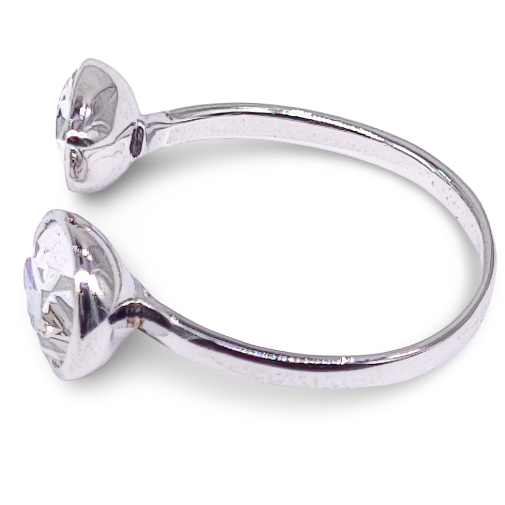 Ring -925 Sterling Silver -Adjustable -Crystal Quartz