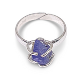 Ring - 925 Sterling Silver - Adjustable - Tanzanite