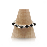 Ring -925 Sterling Silver -Natural Stone -Adjustable Black Spinel