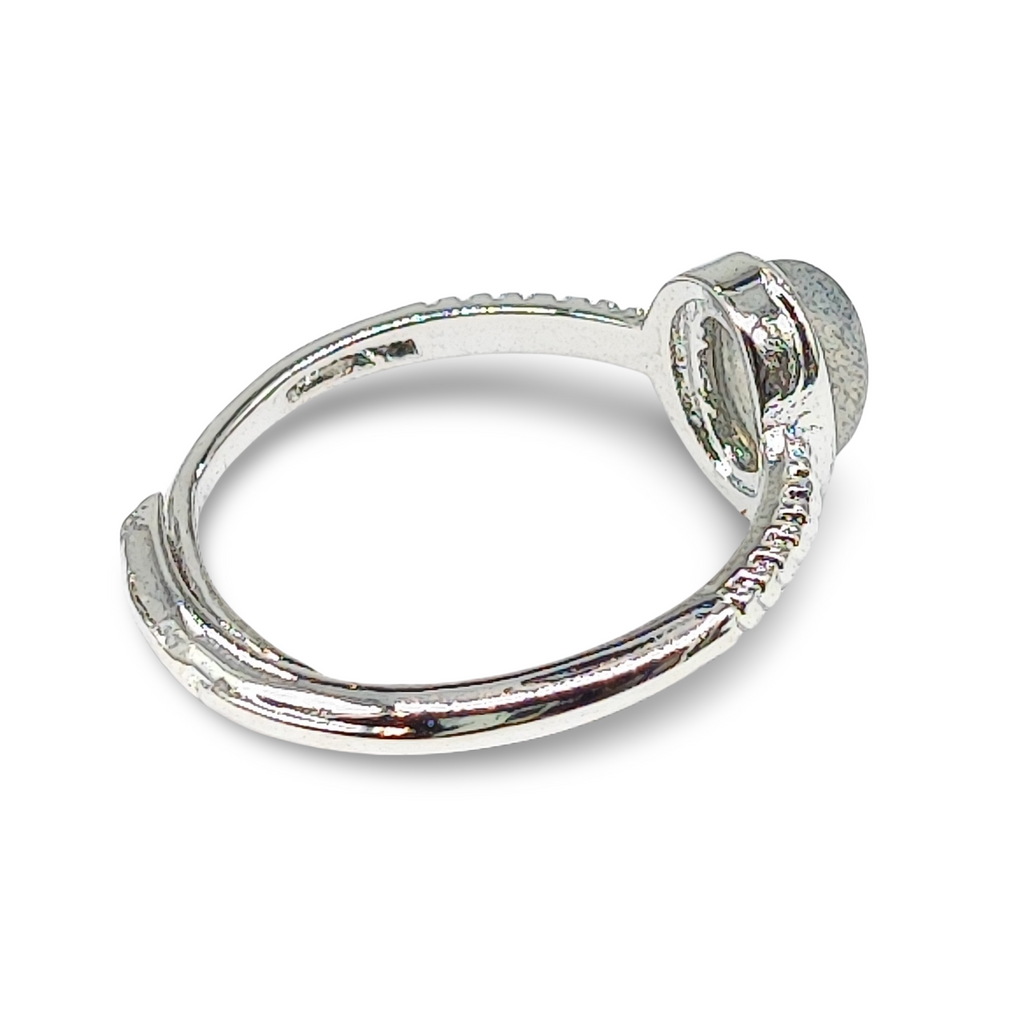 Ring -Adjustable -Natural Labradorite Cuff Ring