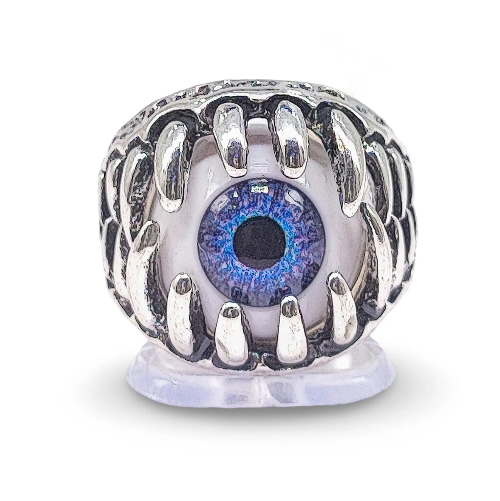 Ring -Antique Silver -Claw with Evil Eye