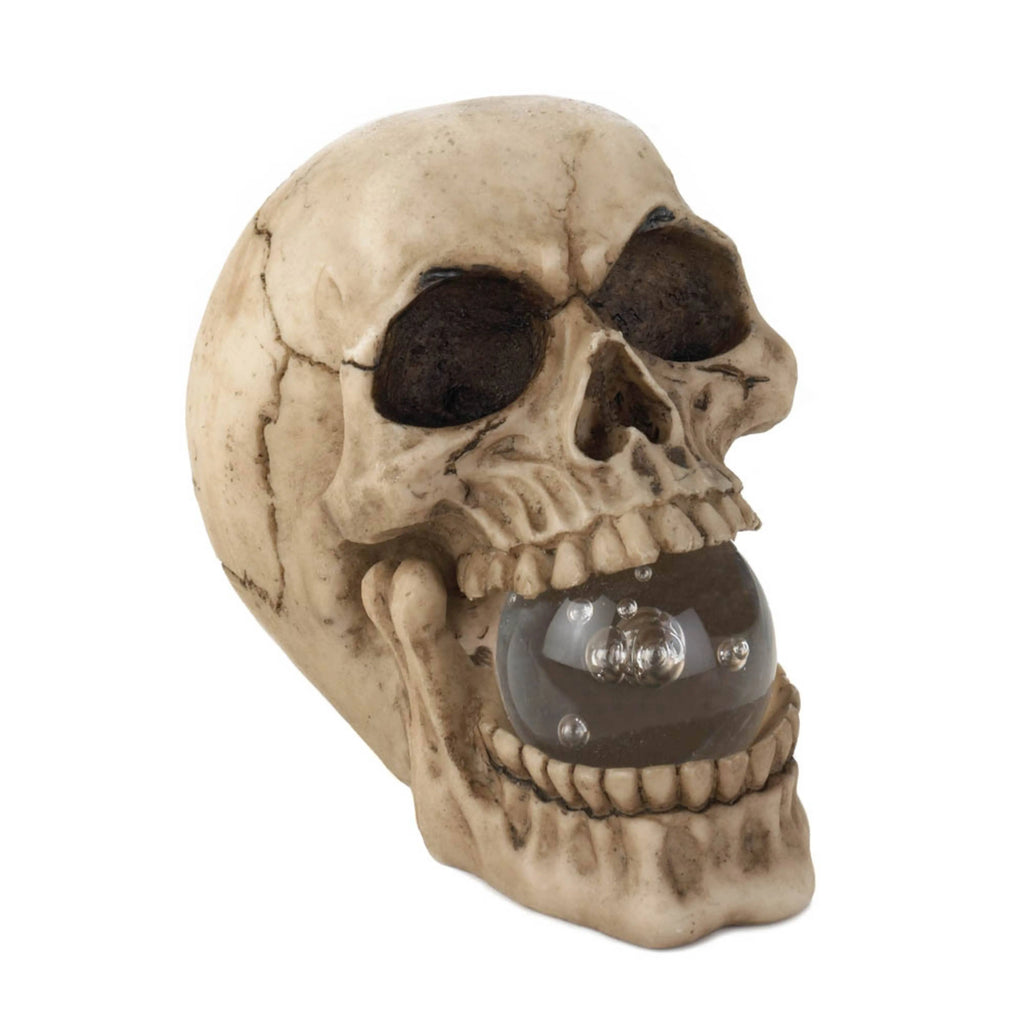 Home Decor -Figurine -Skull with Light Up Orb Lamp