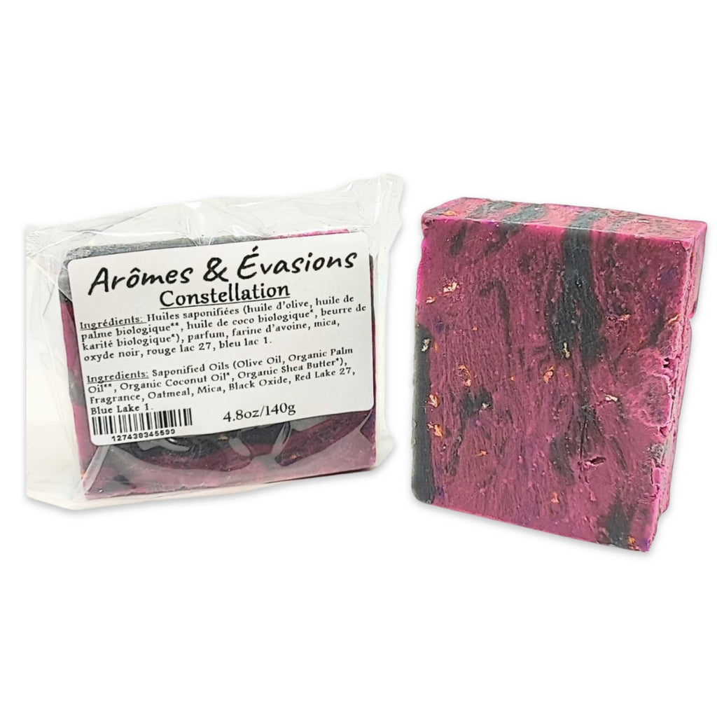 Soap Bar -Cold Process -Constellation -Floral Scent -Aromes Evasions 