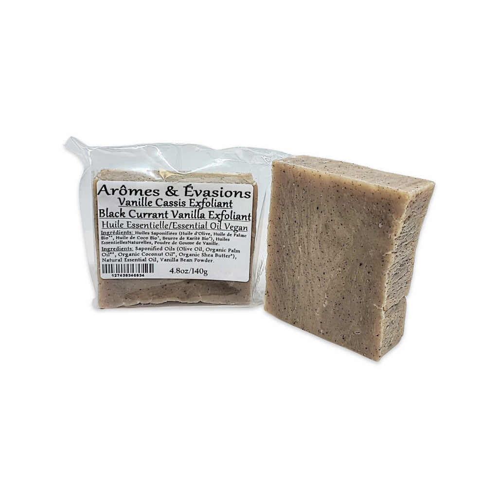 Soap Bar -Cold Process -Exfoliant -Black Currant Vanilla Arômes & Évasions.