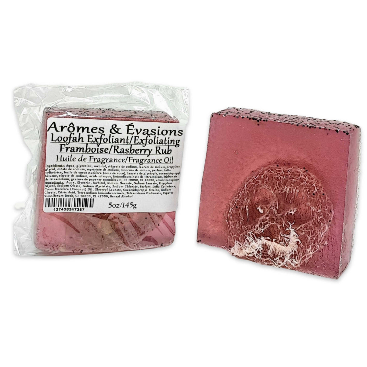 Clearance - Soap Bar - Loofah Soap - Rasberry Rub