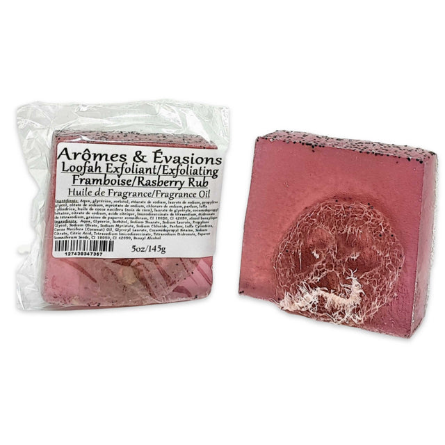 Clearance - Soap Bar - Loofah Soap - Rasberry Rub