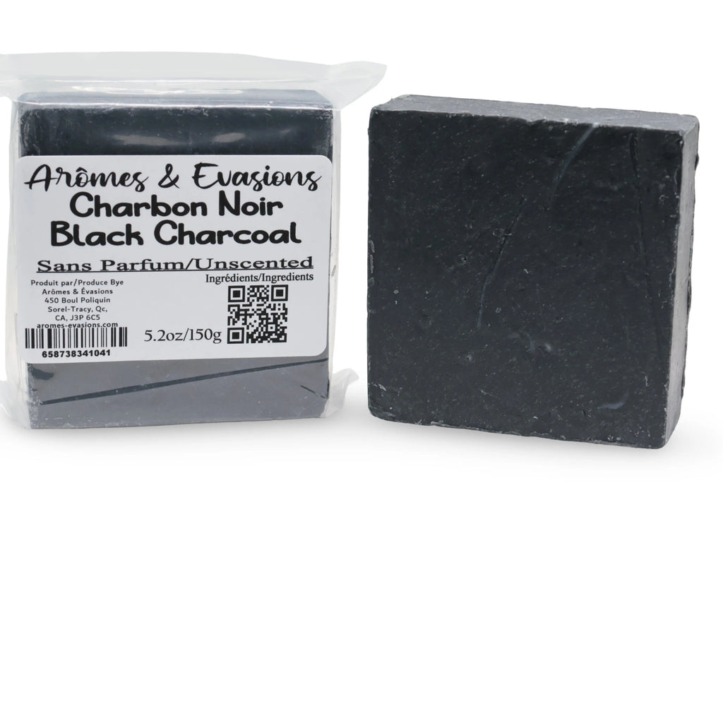 Soap Bar - Cold Process - Black Charcoal - Unscented - 5.2oz