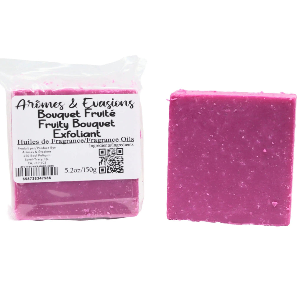 Soap Bar - Cold Process - Fruity Bouquet Scrub - 5.2oz Arômes & Évasions.