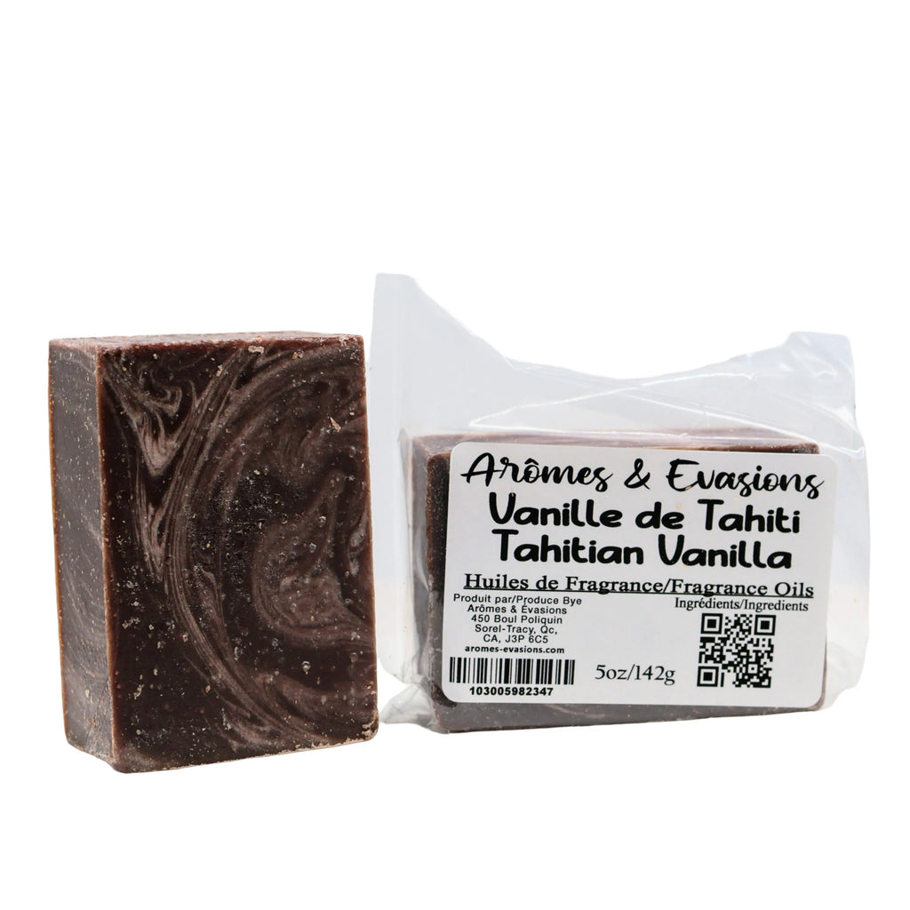 Soap Bar - Cold Process - Tahitian Vanilla - 5oz -Sweet Scent -Arômes & Évasions
