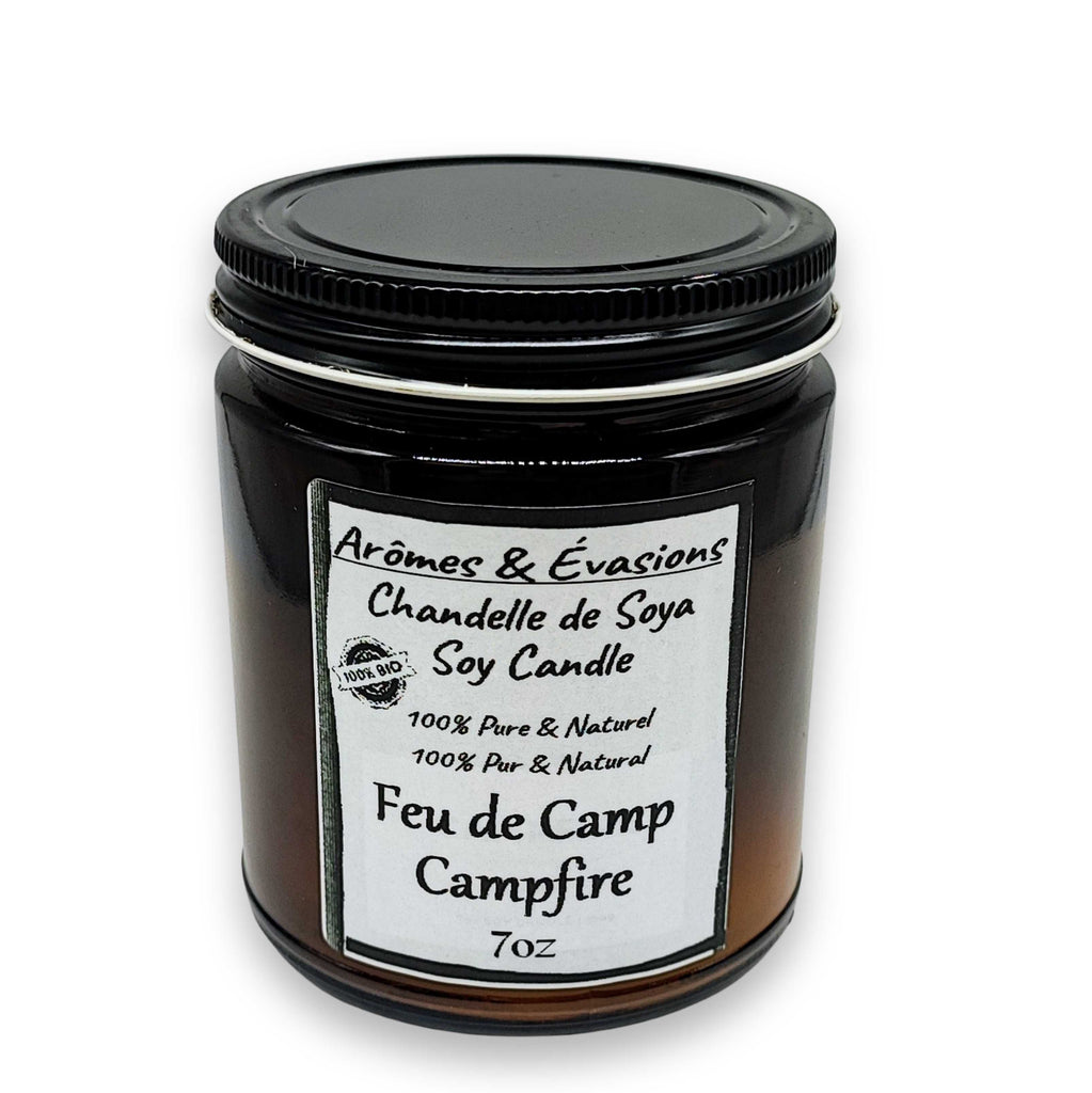 Soy Candle -Campfire -7oz -Wooden Wick
