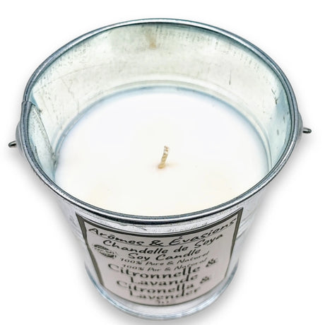 Soy Candle -Citronella & Lavender -5 oz -Metal Bucket