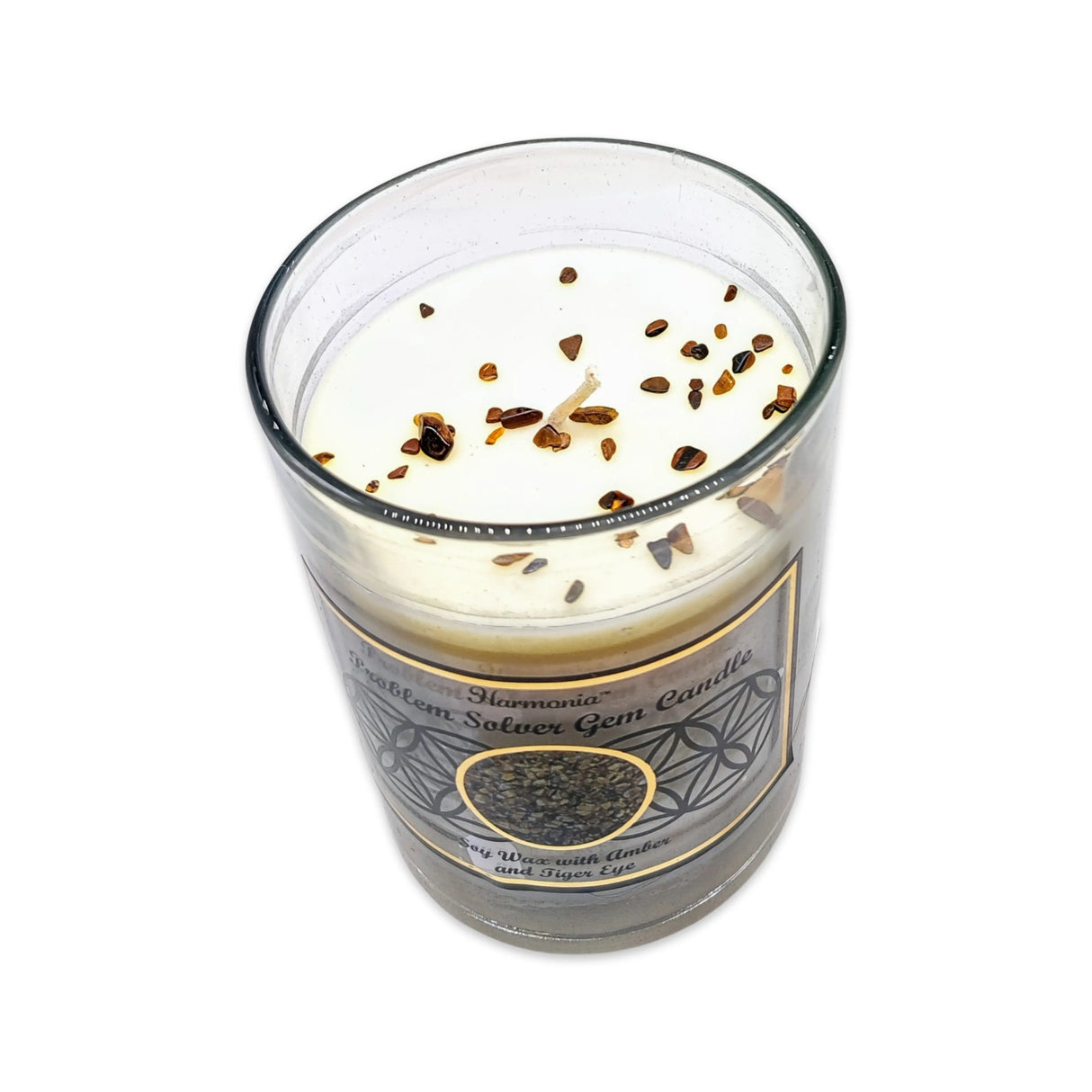 Soy Candle -Harmonia Problem Solver -Amber & Tiger Eye -9oz
