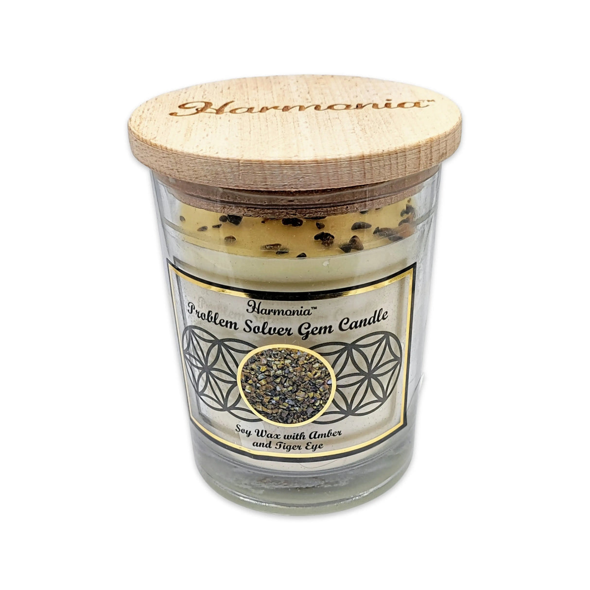 Soy Candle -Harmonia Problem Solver -Amber & Tiger Eye -9oz