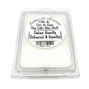 Soy -Scented Wax Melts Tart Cube Tobacco & Vanilla