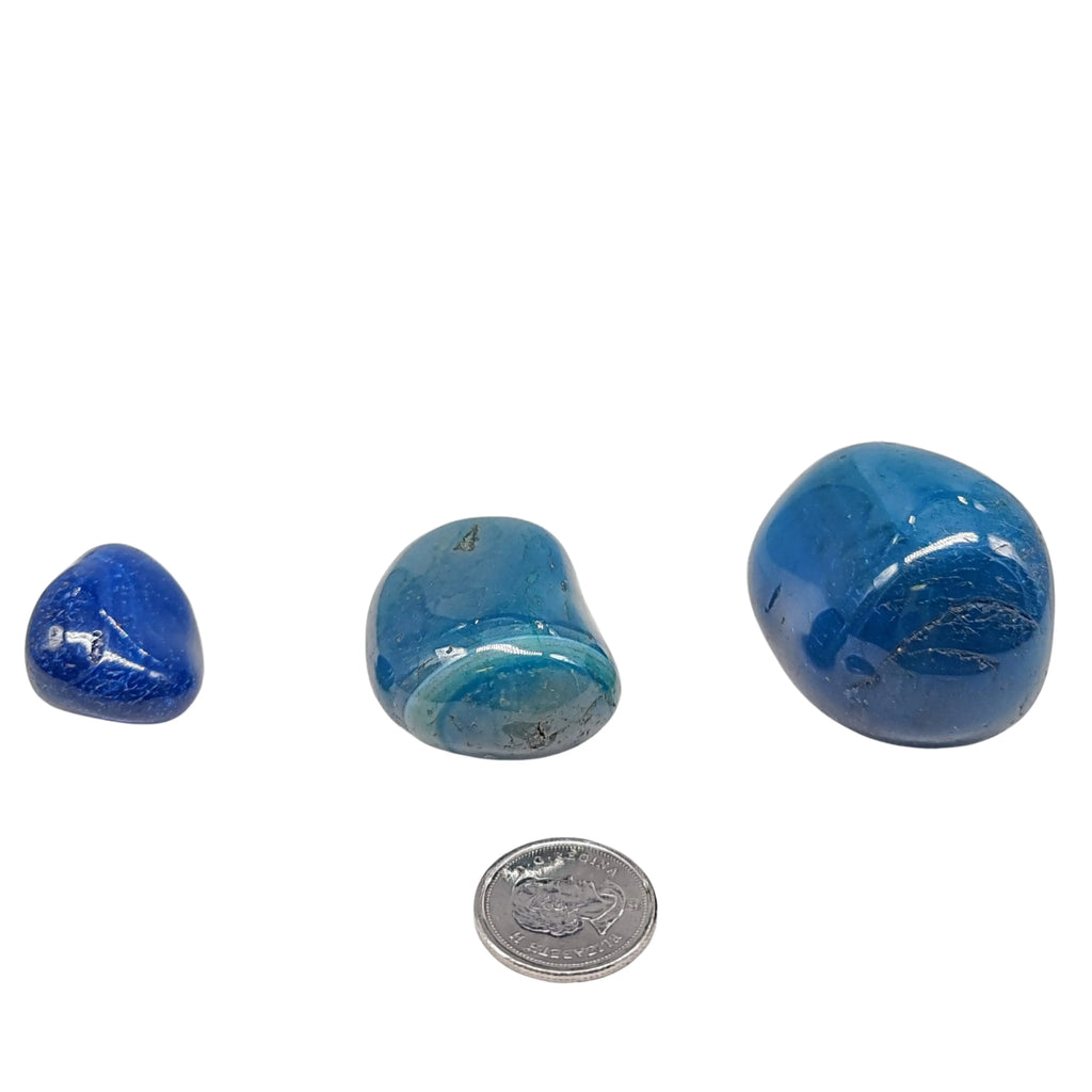Stone -Blue Agate -Tumbled -Agate -Aromes Evasions 