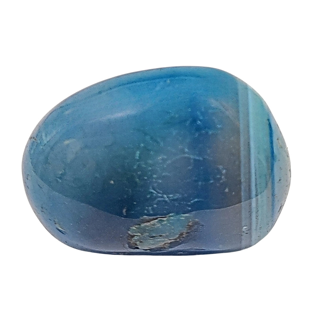 Stone -Blue Agate -Tumbled Medium: 20g-39g