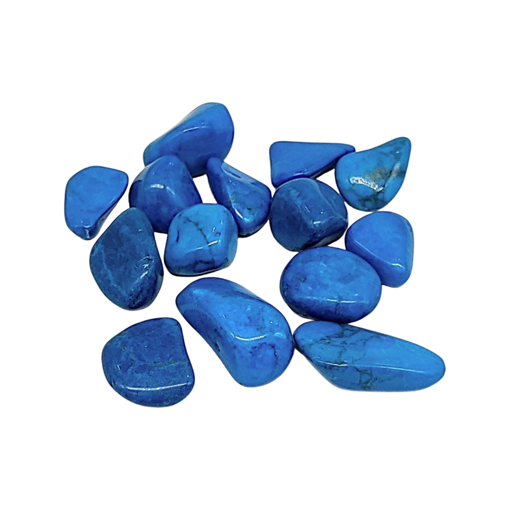 Stone -Blue Howlite -Tumbled -Medium