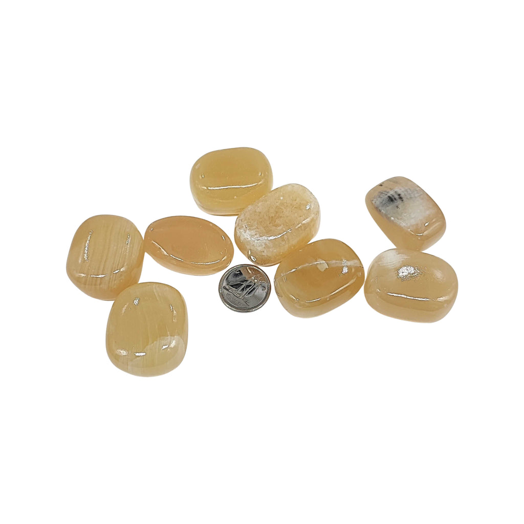 Stone -Honey Calcite -Tumbled Arômes & Évasions.