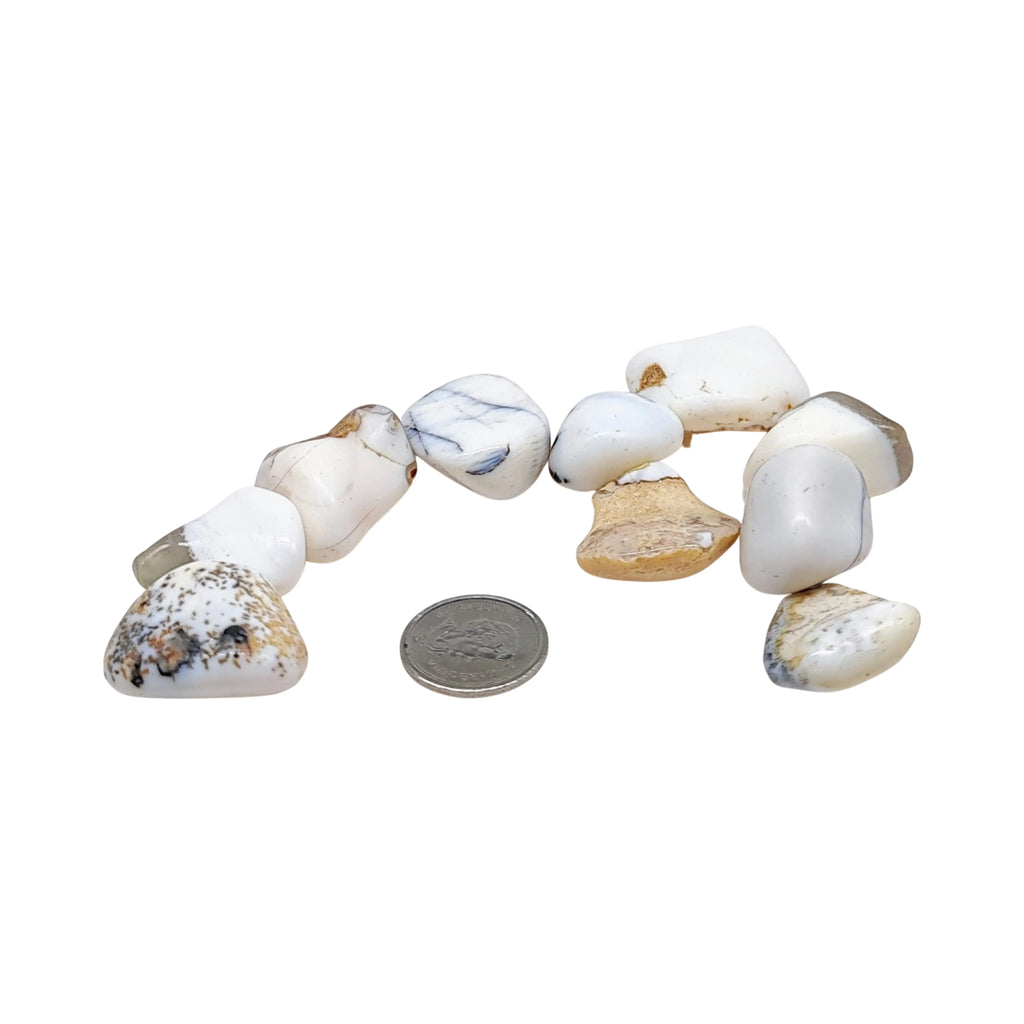Stone -White Opal -Tumbled Arômes & Évasions.