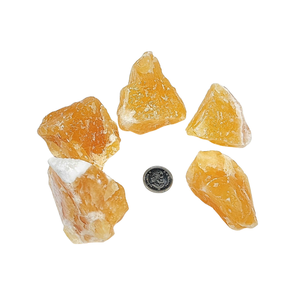 Stone -Orange Calcite -Rough -Extra Large Arômes & Évasions.