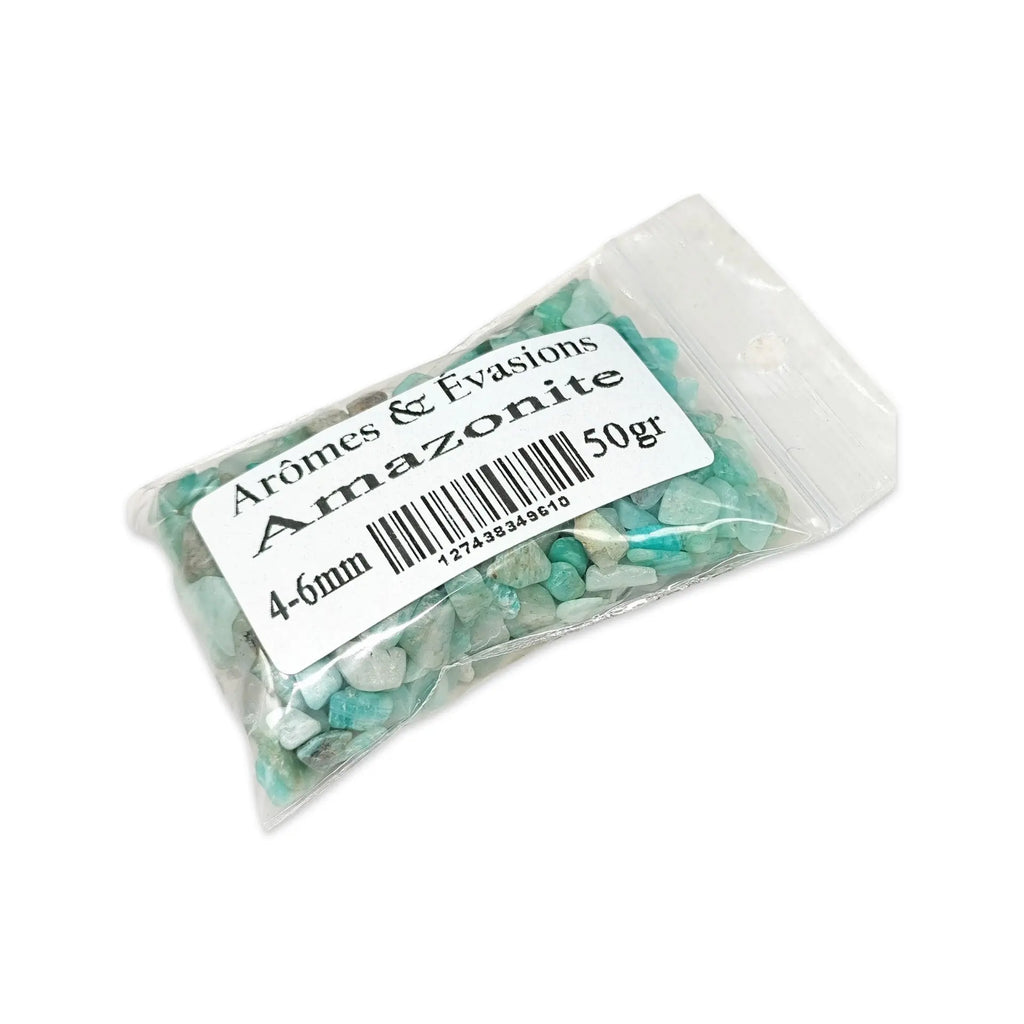 Stone -Rough Chips -Amazonite -4 to 6mm 50 g