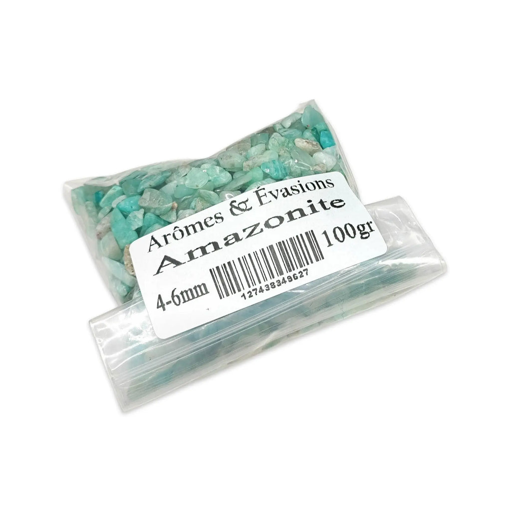 Stone -Rough Chips -Amazonite -4 to 6mm 100 g