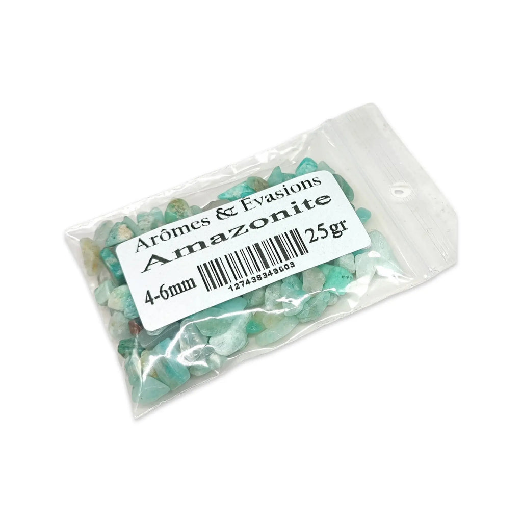 Stone -Rough Chips -Amazonite -4 to 6mm 25 g