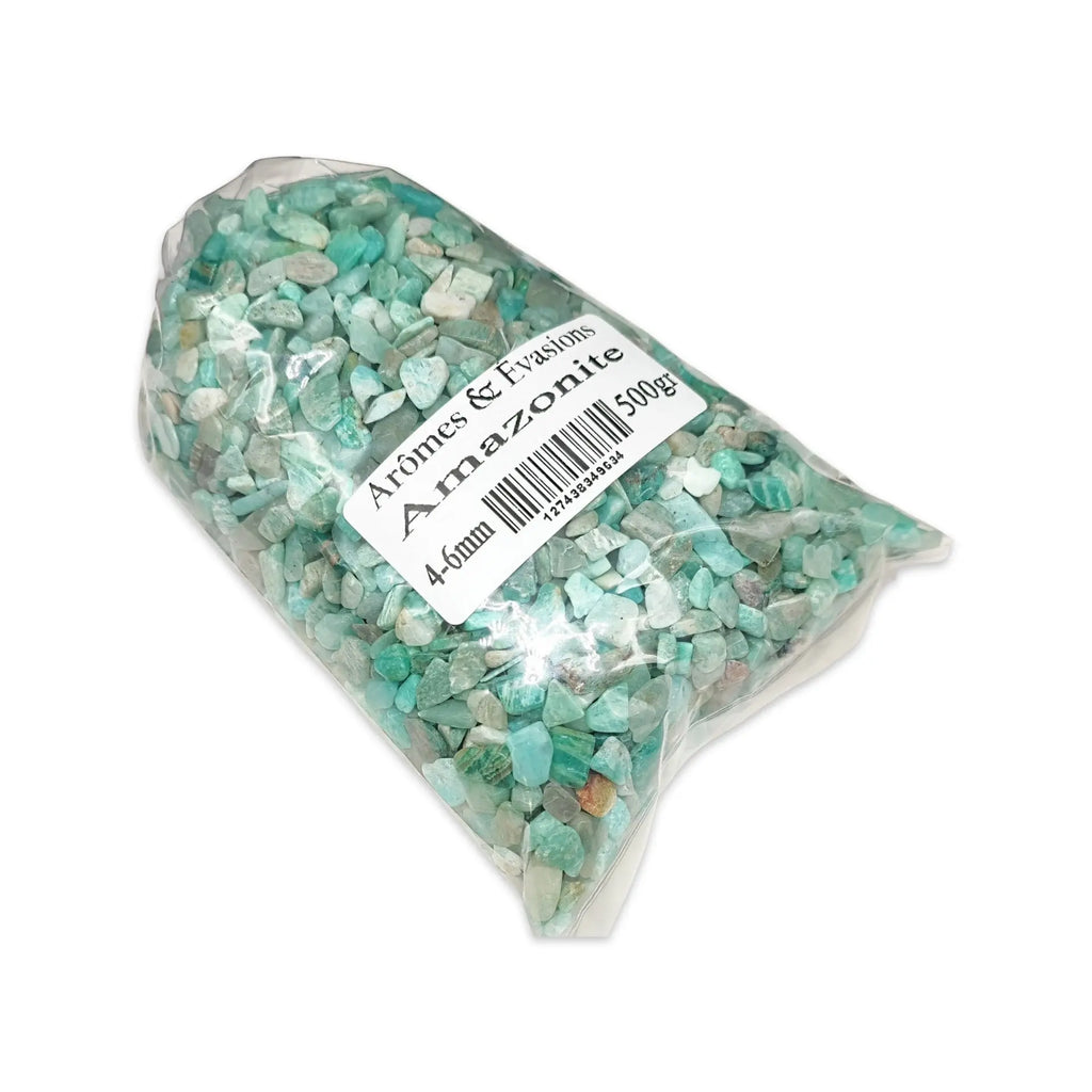 Stone -Rough Chips -Amazonite -4 to 6mm 500 g