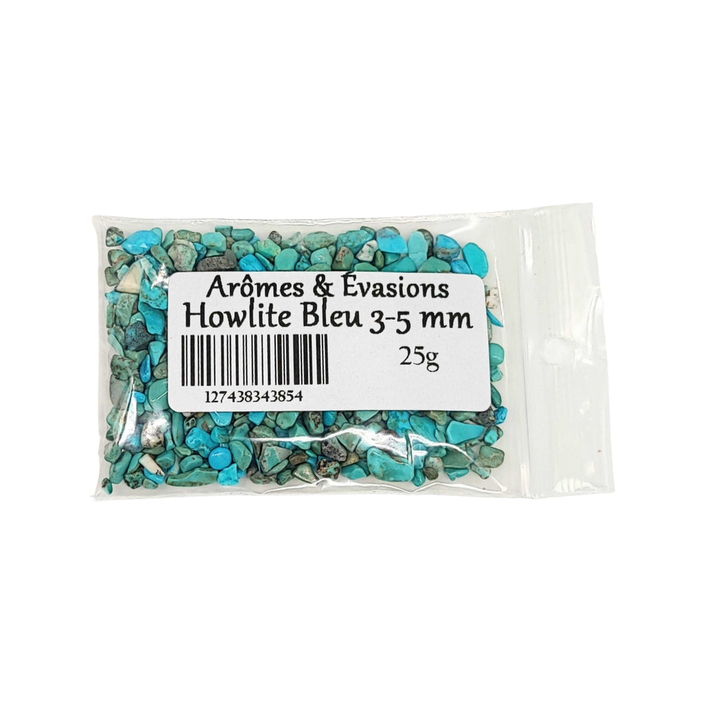 Stone -Tumbled Chips -Blue Howlite -3 to 5mm 25 g
