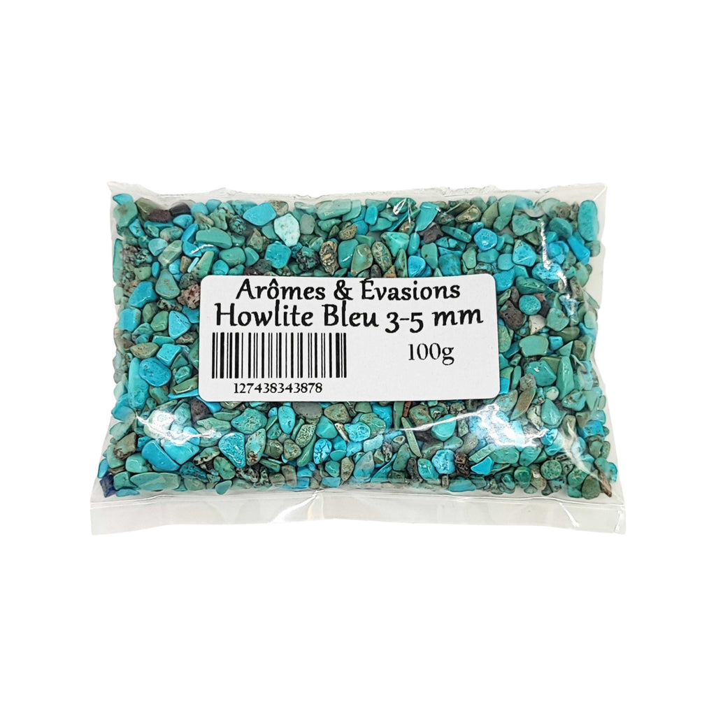 Stone -Tumbled Chips -Blue Howlite -3 to 5mm 100 g