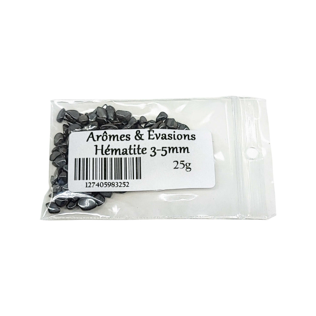 Stone -Tumbled Chips -Hematite -3 to 4mm 25 g