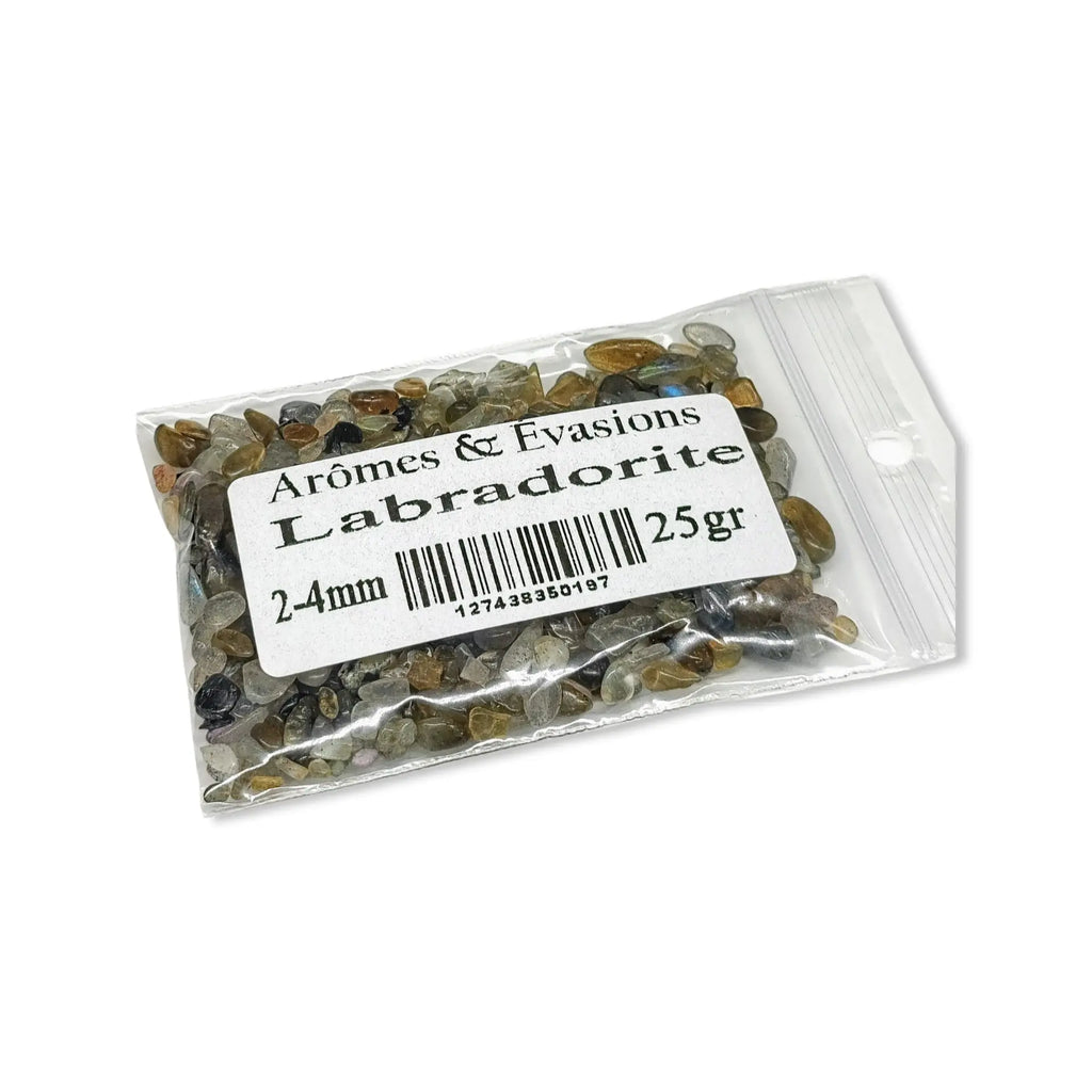 Stone -Tumbled Chips -Labradorite -2 to 4mm 25 g