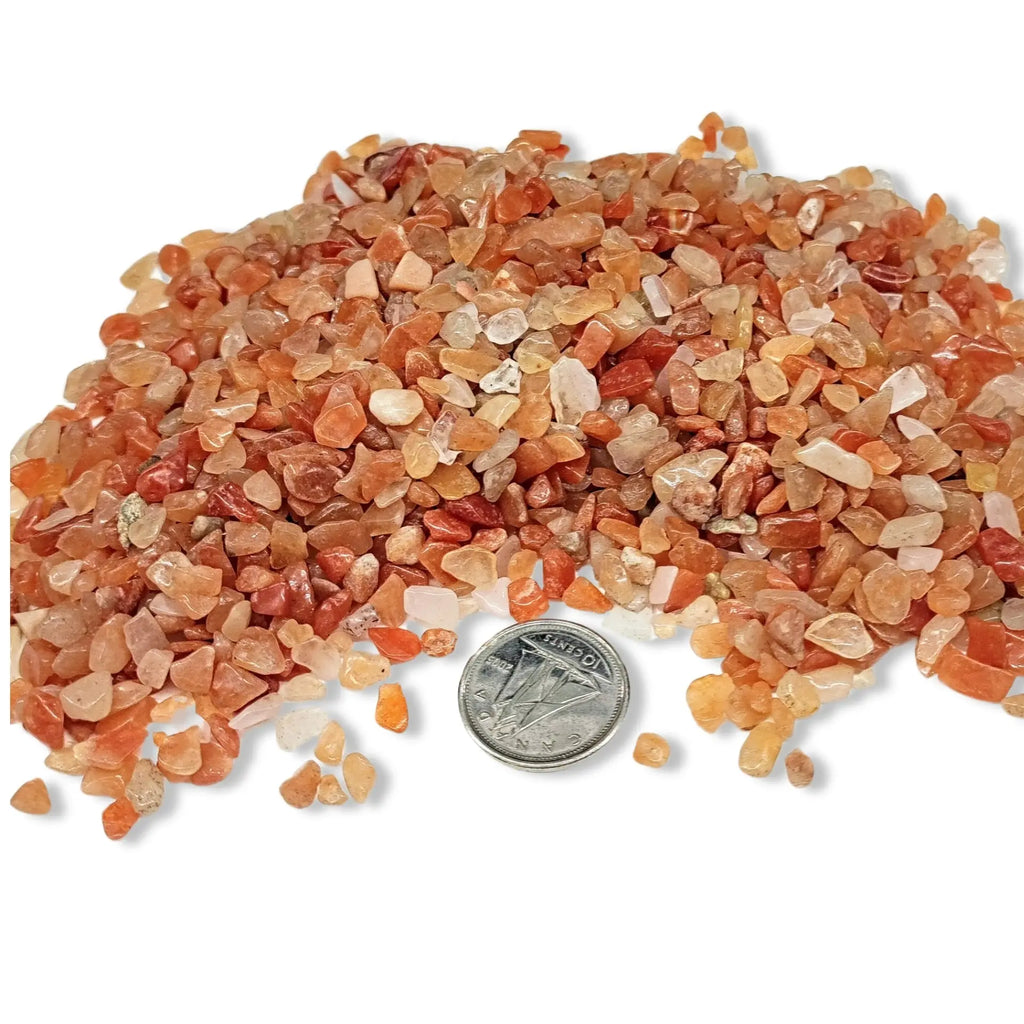 Stone -Tumbled Chips -Red Aventurine -2 to 4mm